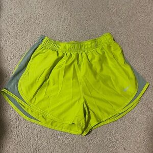 Nike Women's Neon Yellow Athletic Shorts